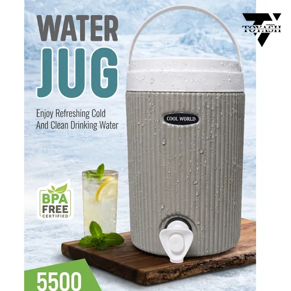 Toyash_5.5_Litre_Insulated_Water_Jug_–_Keep_Water_Cold_for_Hours-Grey