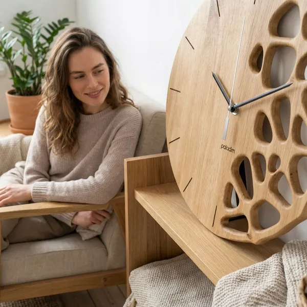 Light_Oak_Wood_Premium_Clock_For_Pet_Lovers,_Kids_Room_And_Living_Room