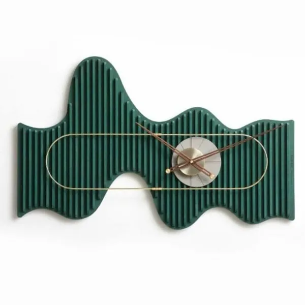 White_And_Green_Wood_Premium_Clock_For_Living_Room,_Hall_And_Office_Pack_Of_2