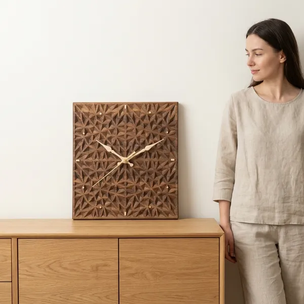 Brown_Wood_Premium_Clock_For_Living_Room