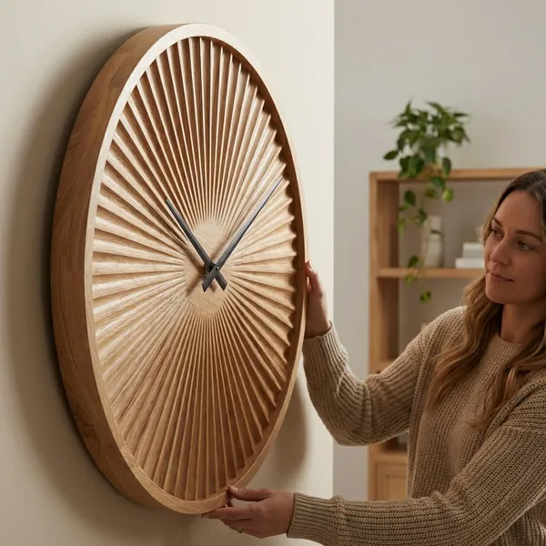Wooden_Finish_Wood_Premium_Clock_For_Living_Room