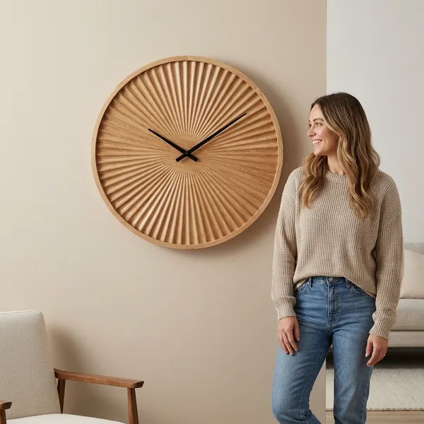 Wooden_Finish_Wood_Premium_Clock_For_Living_Room