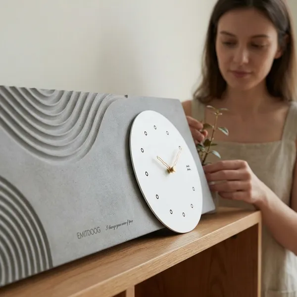 Grey_And_White_Wood_Premium_Clock_For_Living_Room_And_Bedroom