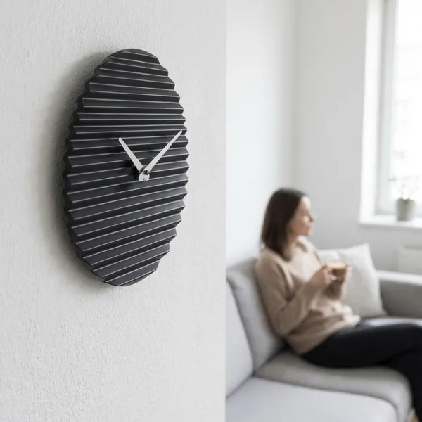 Charcoal_Black_Wood_Premium_Clock_For_Living_Room