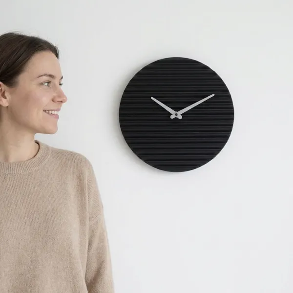 Charcoal_Black_Wood_Premium_Clock_For_Living_Room