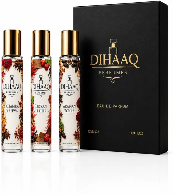 dihaaqperfumes_DIHAAQ_Khamra_Kahwa_Tuskan_Lether_Arabian_Tonka_Perfume_Gift_Set_17x3_Eau_de_Parfum__-__51_ml_(For_Men_&_Women)