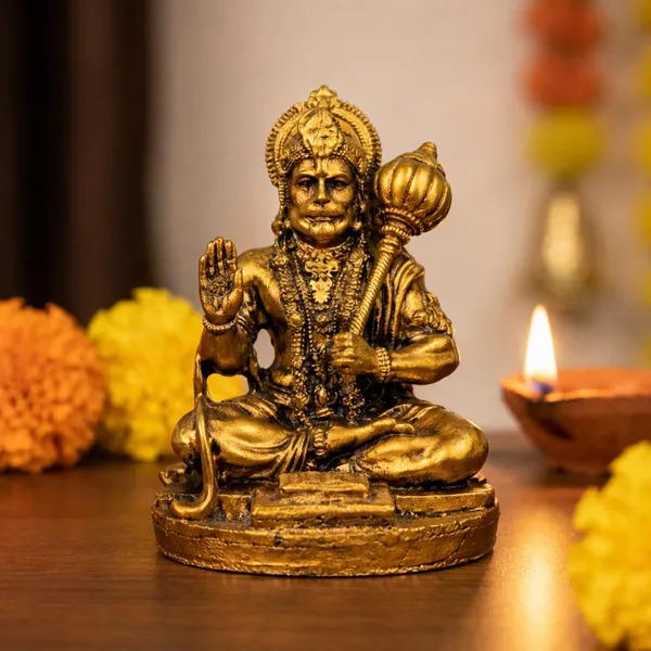 Blessing_Hanuman_ji_Murti_Gold