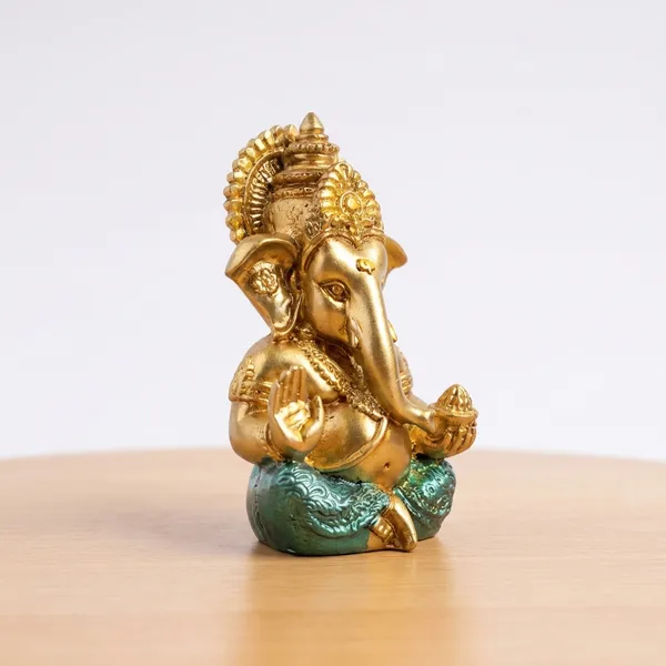 Ganesh_Ji_Murti_Gold_Green