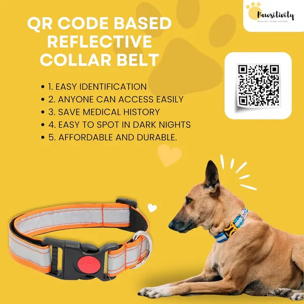 Purple_Reflective_Collar_With_Qr_Feature_Paw_Elite_Version_(25_Inch)