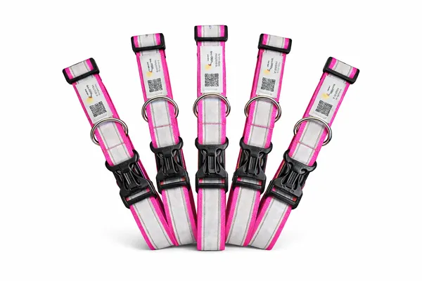 Pink_Reflective_Collar_With_Qr_Feature_Paw_Elite_Version_(25_Inch)