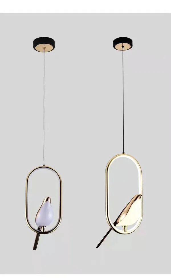 White_And_Gold_Metal,_Acrylic_Pendant_Light_For_Bedroom_Decor