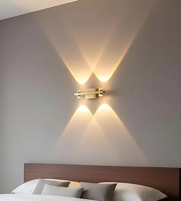 Brass_And_White_Metal,_Plastic_Wall_Sconce_For_Bedside_Lighting