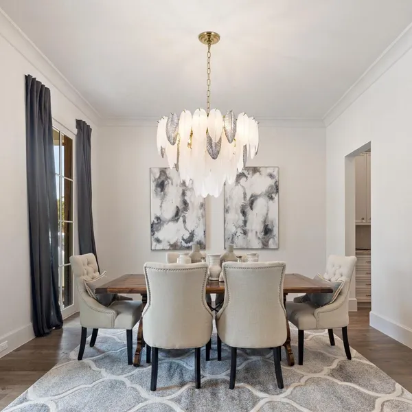 Gold_And_Cream_Metal,_Feather_Chandelier_For_Premium_Interiors