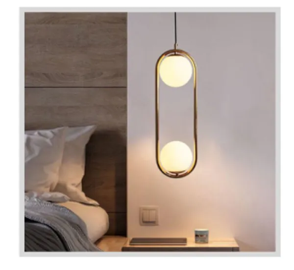 White_And_Gold_Brass-Finish_Metal_And_Frosted_Glass_Pendant_Light_For_Office_And_Desk_Use