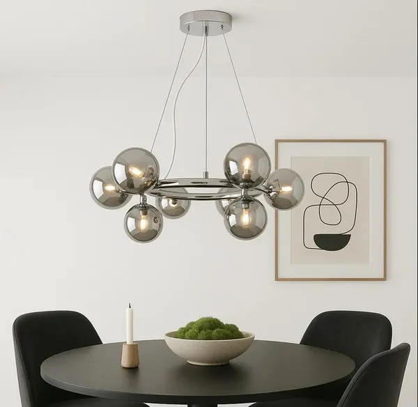 Smoke_Grey_And_Gold_Metal,_Feather_Chandelier_For_Modern_Ceiling_Decor