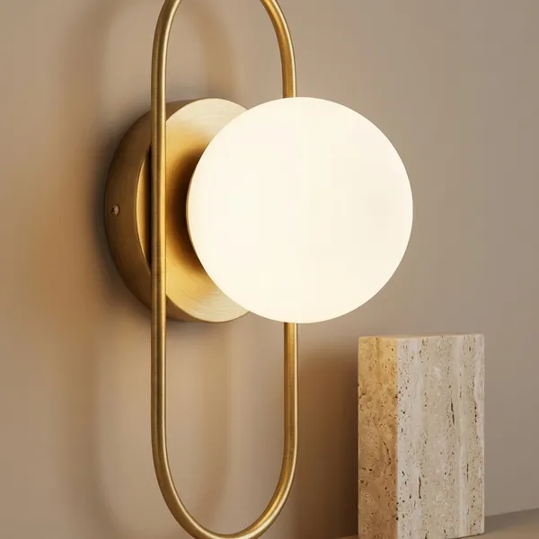 Gold_And_White_Metal_With_Frosted_Glass_Wall_Sconce_For_Living_Room_Wall_Decor