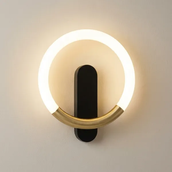 Brass_Metal,_Glass_LED_Wall_Light_For_Living_Room_Decor