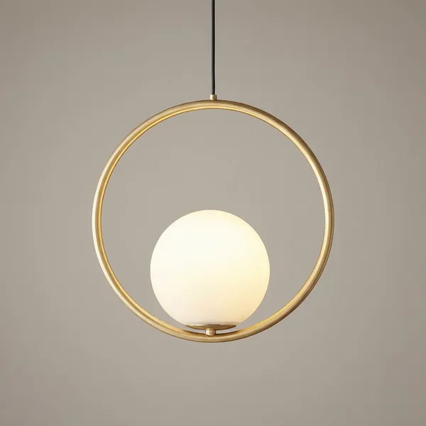 Gold_And_White_Frosted_Glass_And_Metal_Pendant_Light_For_Dining_Room_Lighting