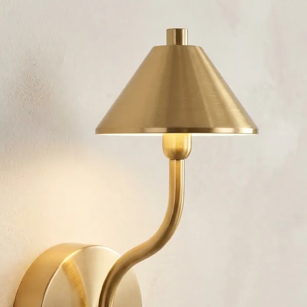 Gold_Metal,_Glass_Wall_Sconce_For_Hallway_Decor