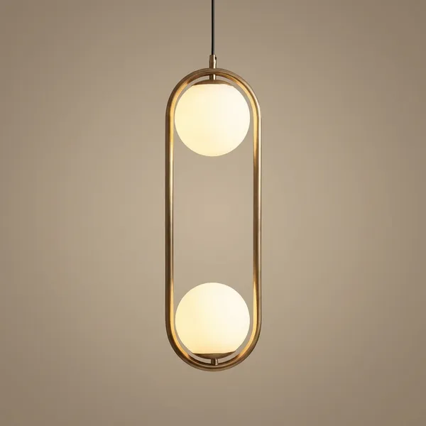 White_And_Gold_Brass-Finish_Metal_And_Frosted_Glass_Pendant_Light_For_Office_And_Desk_Use