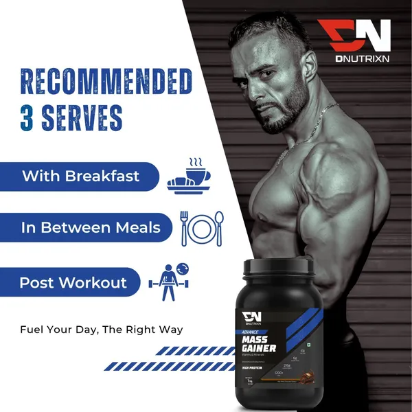 Advance_High_Protein_Mass_Gainer_with_63_g_Protein,_1200_Kcal_&_Multivitamins_+_Weight_Gainer_Capsules_|_Weight_Gainer/Mass_Gainer_|_Chocolate_Flavor_|_1_kg_+_30_Capsules