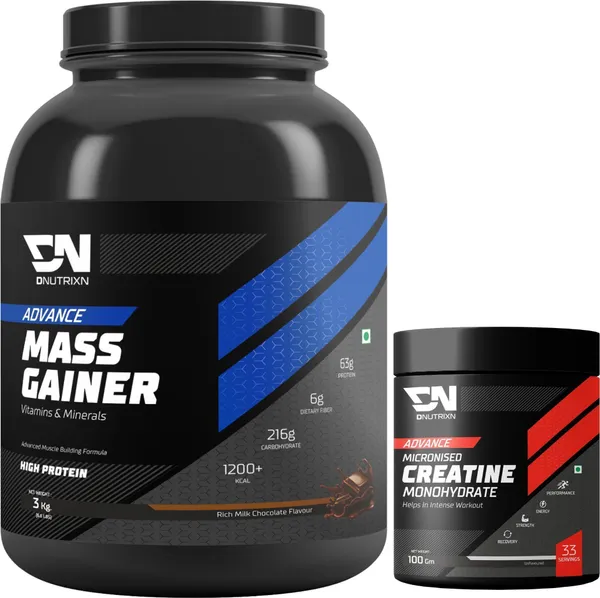 Advance_Mass_Gainer_with_High_Protein,_3_Kg_(Chocolate)_+_Creatine_Monohydrate,_100_g_(Unflavoured)_Combo_Pack