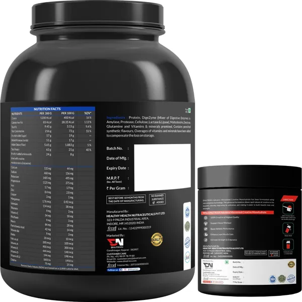 Advance_Mass_Gainer_with_High_Protein,_3_Kg_(Chocolate)_+_Creatine_Monohydrate,_100_g_(Unflavoured)_Combo_Pack