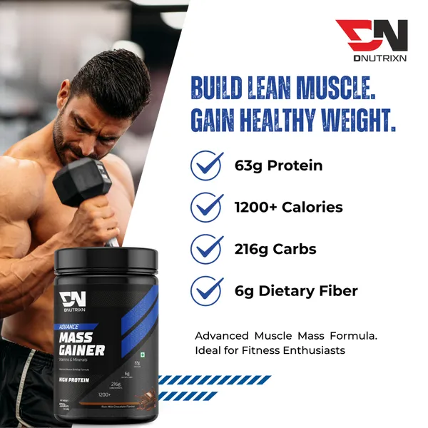 Advance_Mass_Gainer_High_Protein_with_Creatine_Monohydrate_(Unflavored)_for_Muscle_Strength_|_Weight_Gainer/Mass_Gainer_|_Chocolate_Flavor_|_500_g_+_100_g