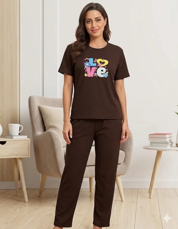 Coffee_textured_night_suit_