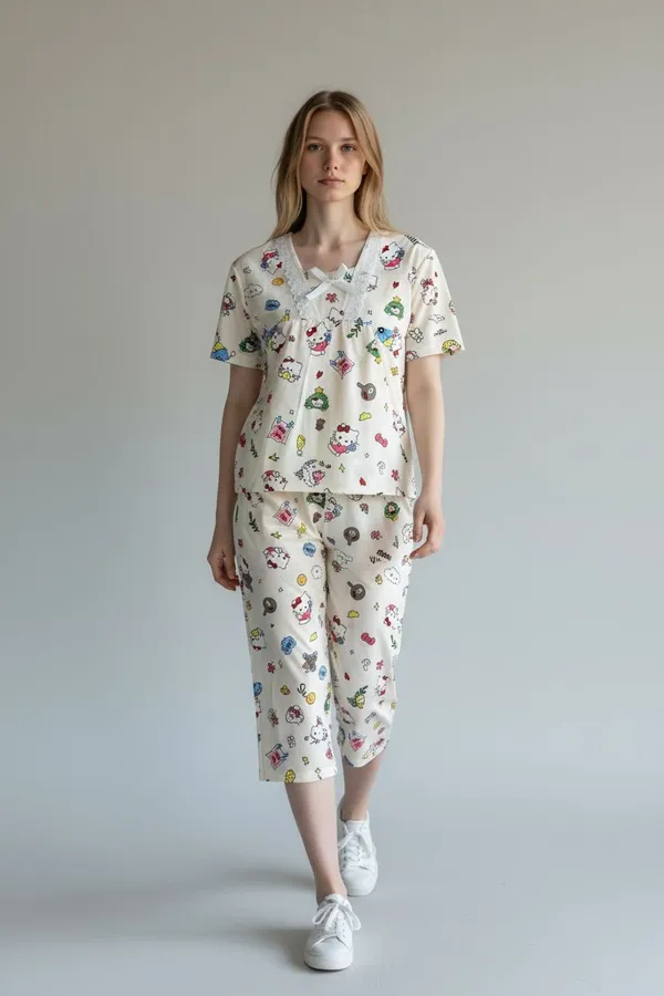 Cozy_kitten_print_capri_set