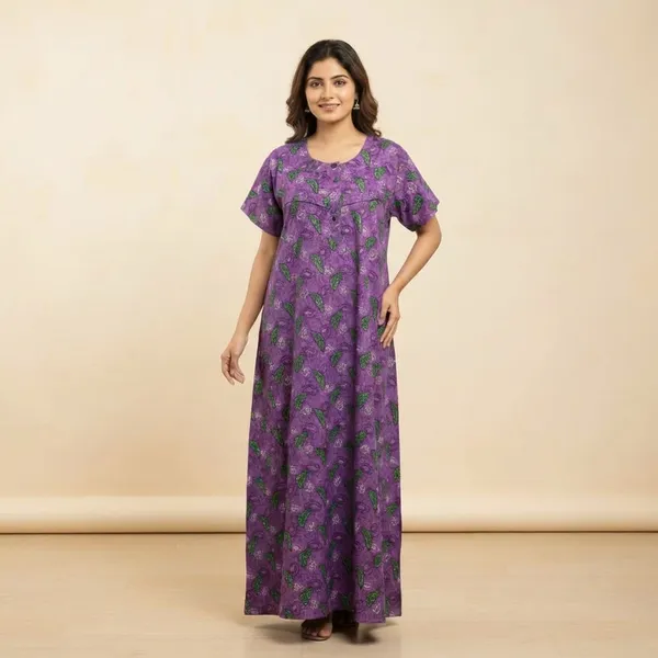 Purple_Cotton_Floral_Printed_Regular_Night_Dress_For_Women