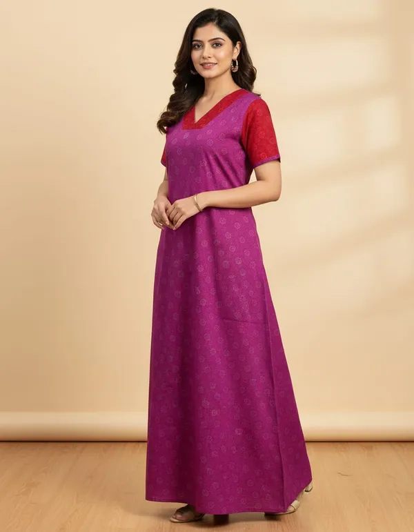 Purple_Loose_Fit_Nightdress_For_Women