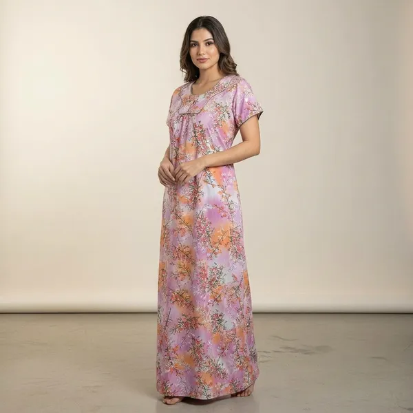 Multicolor_Cotton_Tie-Dye_Regular_Nightdress_For_Women