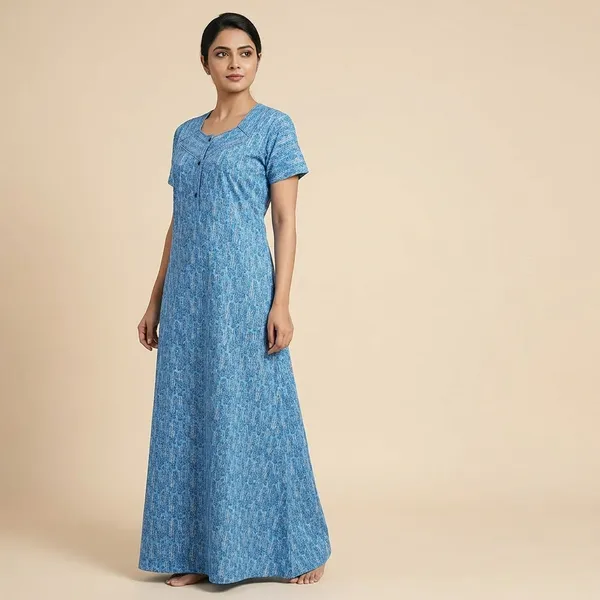 Blue_Floral_Regular_Night_Dress_For_Women