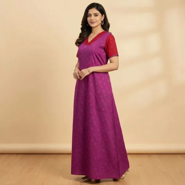 Purple_Loose_Fit_Nightdress_For_Women