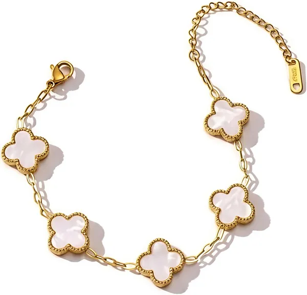 Gold_And_White_Alloy_Bracelet_For_Women