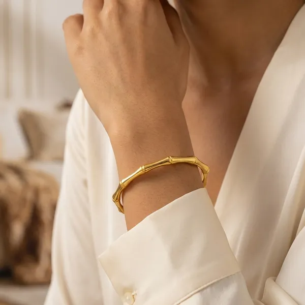 Gold_Stainless_Steel_Pvd_Cuff_Bracelet_For_Women