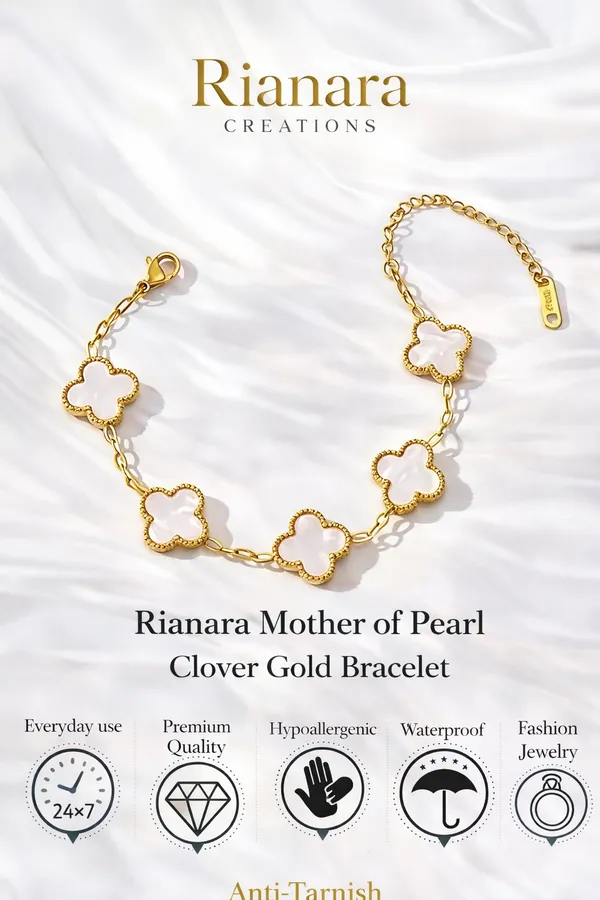 Gold_And_White_Alloy_Bracelet_For_Women