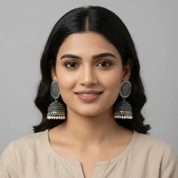 Silver_Oxidized_Alloy_Jhumka_Earrings_For_Women