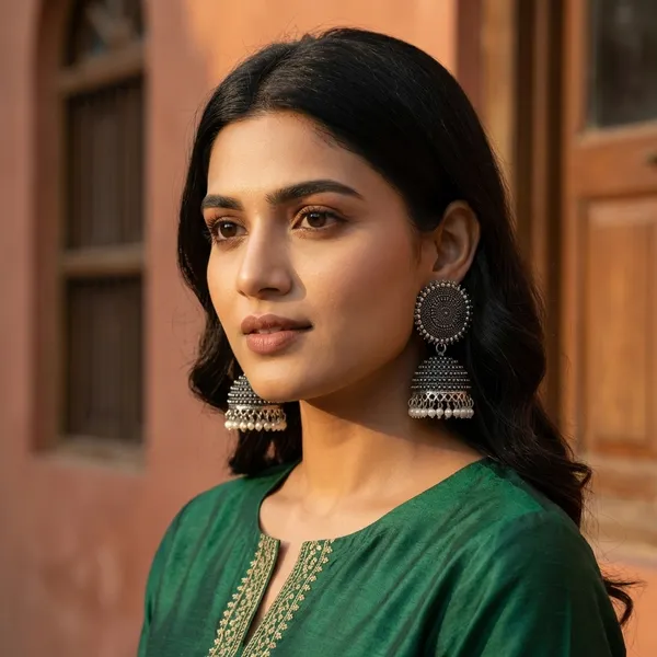 Silver_Oxidized_Alloy_Jhumka_Earrings_For_Women