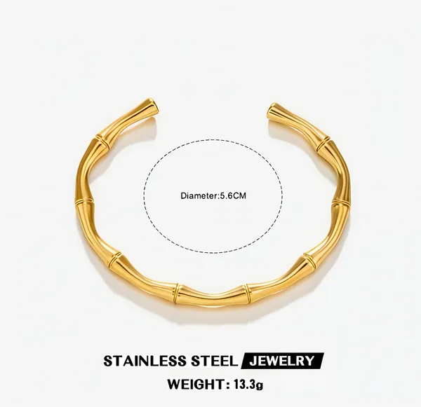 Gold_Stainless_Steel_Pvd_Cuff_Bracelet_For_Women