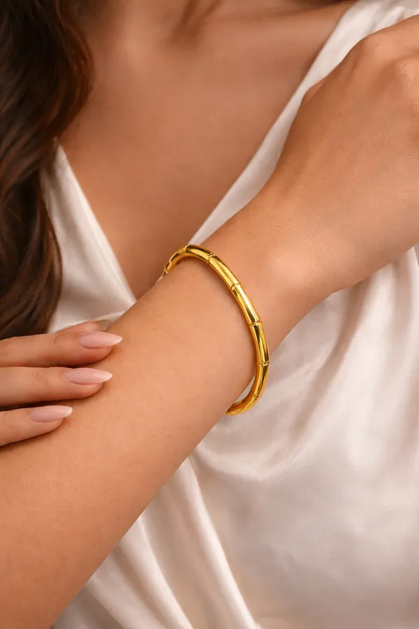 Gold_Stainless_Steel_Pvd_Cuff_Bracelet_For_Women