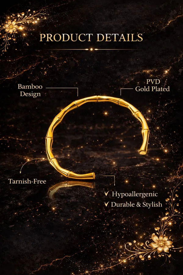 Gold_Stainless_Steel_Pvd_Cuff_Bracelet_For_Women