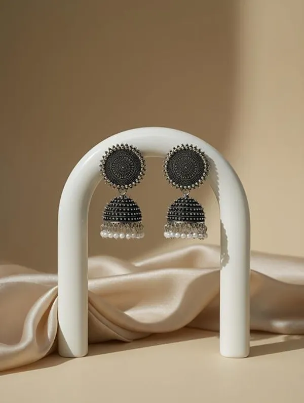 Silver_Oxidized_Alloy_Jhumka_Earrings_For_Women