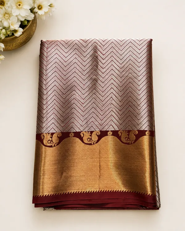 Silver_Zari_Semi_Kanchipuram_Saree_with_Maroon_Gold_Border_-_SQ1023