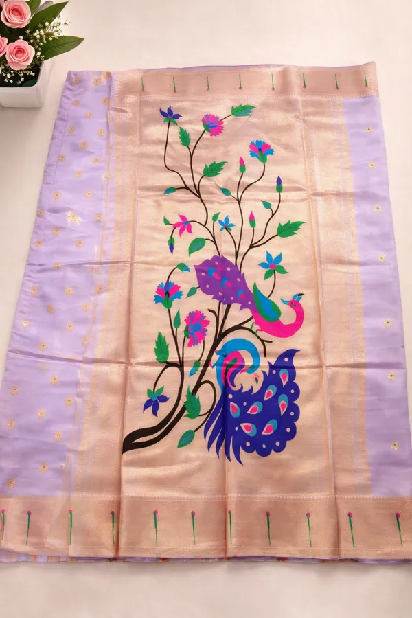 Lavender_Soft_Organza_Silk_Saree_With_Munia_Paithani_Border_(SQ1012-01_)