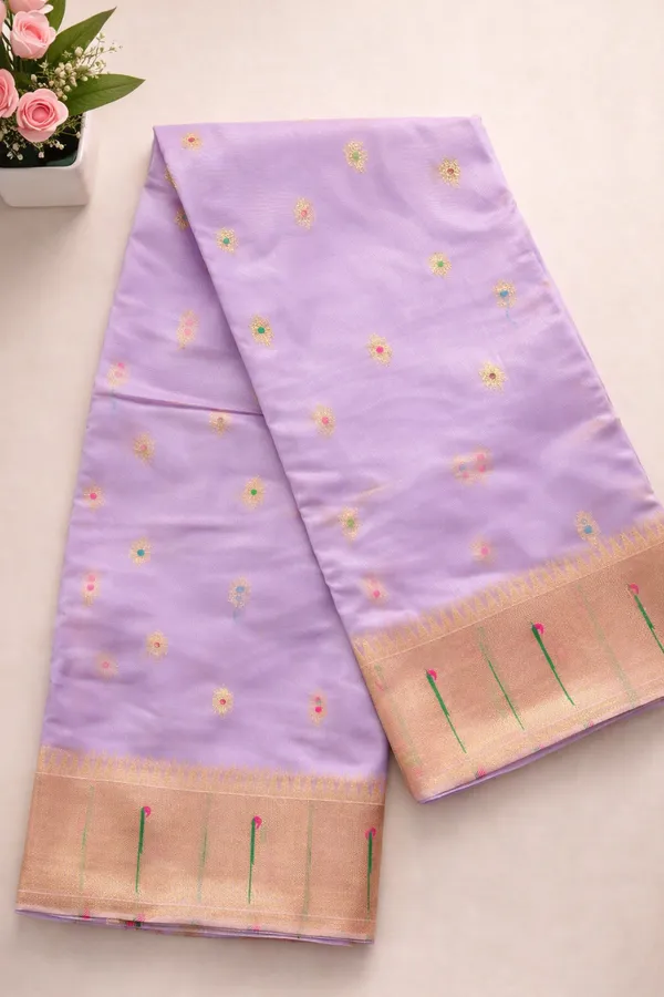 Lavender_Soft_Organza_Silk_Saree_With_Munia_Paithani_Border_(SQ1012-01_)