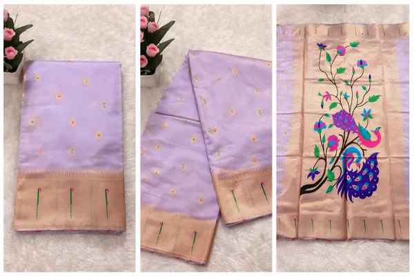 Lavender_Soft_Organza_Silk_Saree_With_Munia_Paithani_Border_(SQ1012-01_)