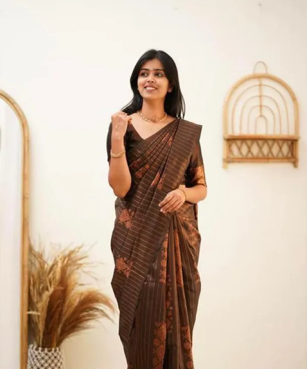 Lichi_Soft_Silk_Jacquard_Saree_Coffee_Brown_(SQ1005-04)