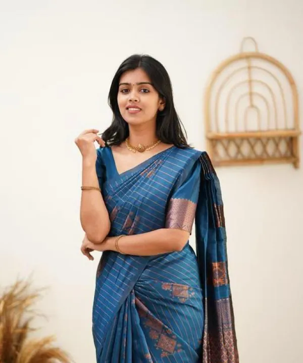 Lichi_Soft_Silk_Jacquard_Saree_Teal_Blue_(SQ1005-05)